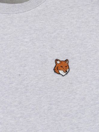 Maison Kitsun&eacute; Fox Head Embroidered Sweatshirt - Grey