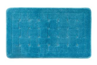 TJ Hughes Orkney - Crosshatch Bath mat in Aqua - TJ Hughes