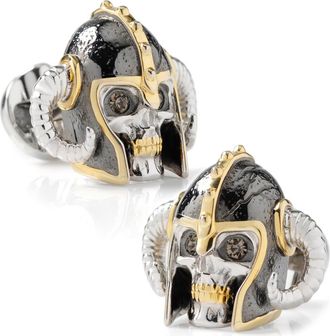 Cufflinks Inc. Viking Helmet 3D Cuff Links in Silver at Nordstrom