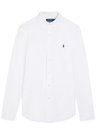 Polo Ralph Lauren Logo-embroidered Stretch-cotton Shirt - White - Xxl