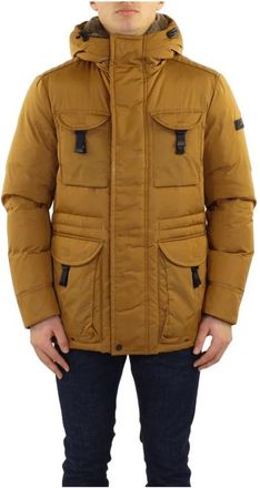 Peuterey FUR Parka Bruin Stijlvolle Jas - Heren - Winterjassen - Bruin - S - Jassen