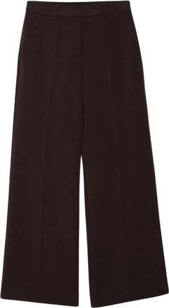 ottod'Ame Wijde broek met zakken - Dames - Wijde Broeken - Bruin - M - Broeken