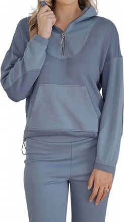 Tribal Rowan Quarter Zip Sweater In Slate
