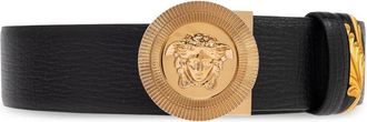 Versace Cintura Medusa in pelle con fibbia - Nero