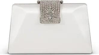 Badgley Mischka Amira Faceted Minaudiere in White at Nordstrom, Size Small