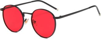 Generic Men Metal Driving Sunglasses Vacation Outdoor Women Sports Sun Glasses(Red)