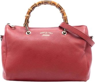 Gucci Pre-owned Handbags, female, Red, Size: ONE SIZE Pre-owned Satchel