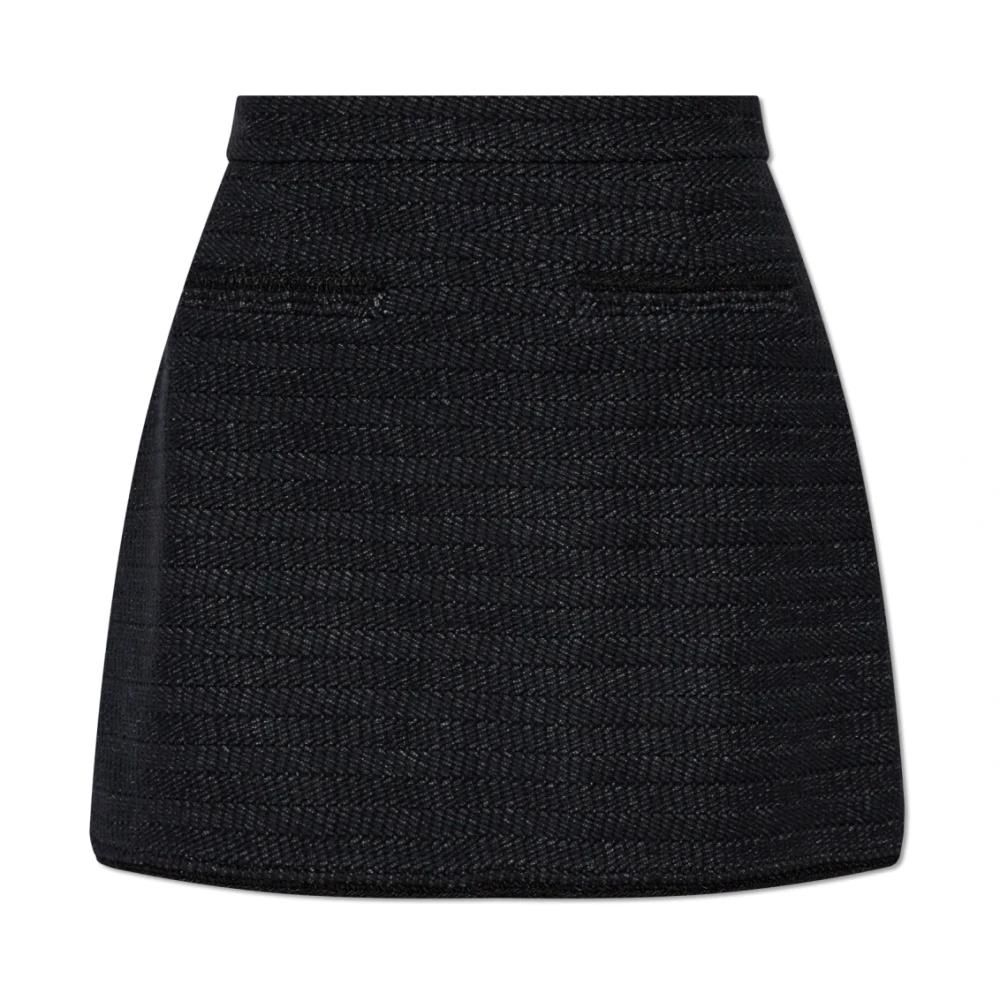 Jupe Crayon Jil Sander - Taille 40 - Gris Foncé Laine - Occasion Très Bon État
