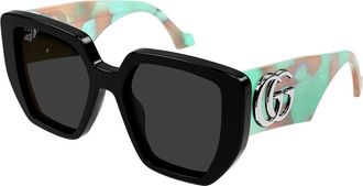 Gucci GG0956S 011 Womens Sunglasses Black Size 54 - Free RX Lenses - Free RX Lenses