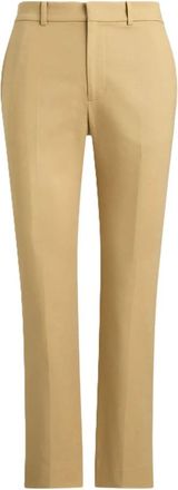 Ralph Lauren Pantaloni dritti slim in cotone - - Trousers - Donna - Beige - 2XS