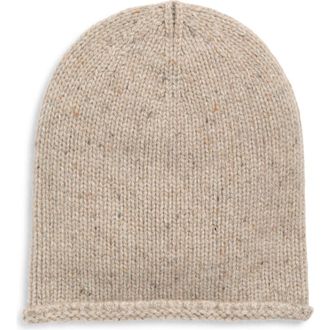 Johnstons of Elgin Tiree Cashmere Beanie in Ha0397 Islander Donegal at Nordstrom