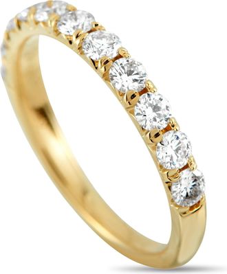 Luxury Bazaar 18K Yellow Gold 0.86ct Diamond Half-Eternity Band Ring MF08-111925