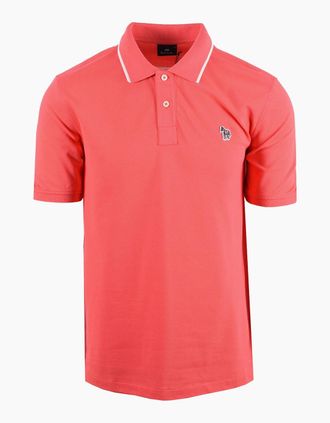 Paul Smith Mens PAUL SMITH REG FIT POLO DARK PINK - Size: 42
