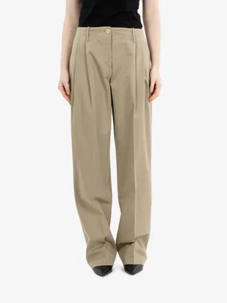 Semicouture Pantalone Sofia con pinces felce