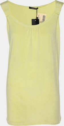 Elena Miro Yellow Jersey Sleeveless Top