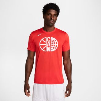 Nike Canada Practice Nike Mens Basketball T-Shirt in Red | FQ3645-600