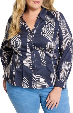 Nic+Zoe NIC+ZOE Plus Zebra Stripe Shirt