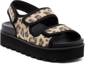 Rocket Dog Balmy Dexter Textiele Dames Sandalen In Het Bruin/Zwart