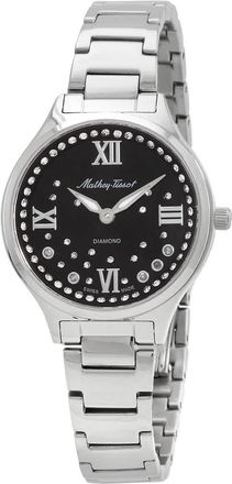 Mathey-Tissot Nicole Diamond Quartz Black Dial Ladies Watch D985SAN
