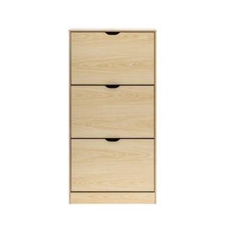 Mobili Rebecca Rebecca Mobili Mueble Zapatero Archivador De Zapatos Compacto De Mdf Beige Para 12 Pares