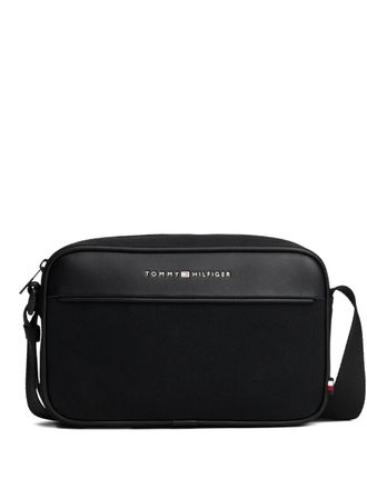 Tommy Hilfiger logo-detail messenger bag - men - Polyurethane - One Size - Black