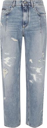 Dolce & Gabbana Denim Broeken - Heren - Regular Fit Jeans - Grijs - M - Denim - Jeans