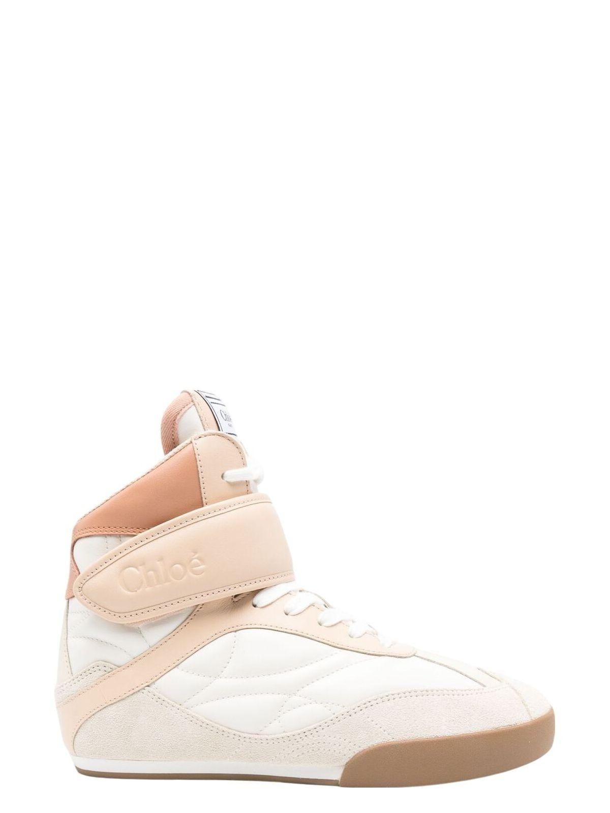 スニーカー CHLOE Women Sneakers CHC25U07HSL6H1 PINK Chloé Womens Kick Leather Sneakers in Pink | Size 36