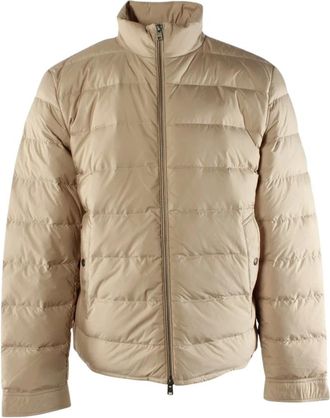 Woolrich Winter Jackets, male, Beige, Size: XL Microfiber Jacket