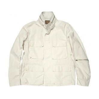Ten c Gewaxt Linnen Field Jacket Wit - Heren - Zomerjassen - Wit - XL - Linnen - Jassen