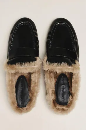 Black Suede Studio Theo Loafers