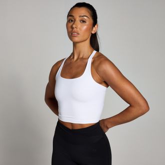 MyProtein Camiseta de tirantes con espalda nadadora de tirantes Tempo para mujer de MP - Blanco - XS