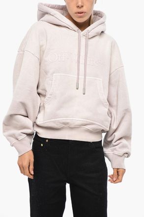Off-white Hoodie Sweatshirt LAUNDRY in Brushed Cotton Off-White