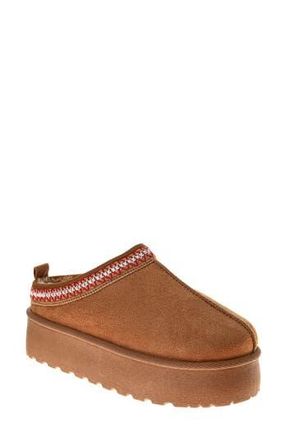 Josmo Avalanche Faux Fur Lined Platfrom Clog Slipper in Chestnut at Nordstrom Rack, Size 6