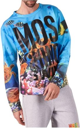 Moschino Sweatshirts - Heren - Sweatshirts - Blauw - XL - Katoen - Hoodies & sweatvesten