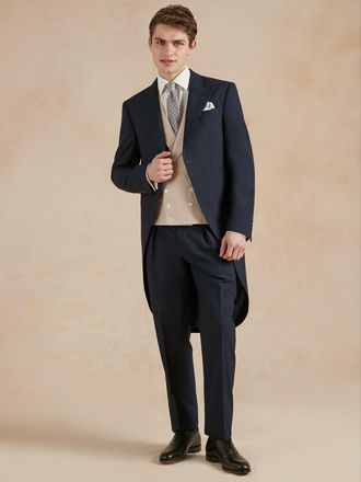 Oliver Brown Morning Coat - Plain Navy