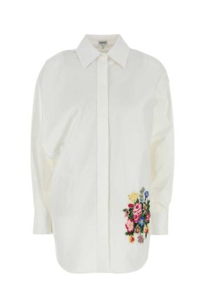 Loewe White Relaxed Embellished Shirt
