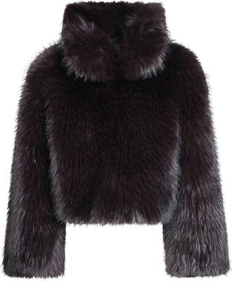 Pinko Faux Fur Shearling Jassen - Dames - Jassen - Paars - M - Jassen