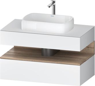 Duravit Duravit - Qatego Consola Mueble Bajo Lavabo, 1 Extra&iacute;ble, 1 Caj&oacute;n