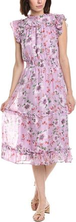 CeCe by Cynthia Steffe Cece Flutter Sleeve Smocked Waist Midi Dress