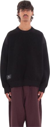 Yohji Yamamoto Oversized Knit Crew Sweater - Heren - Ronde hals truien - Zwart - L - Truien & Vesten