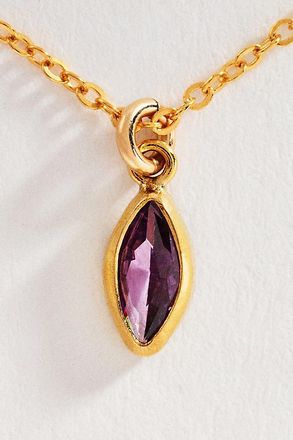 Set & Stones Marquise Birthstone Charm Necklace