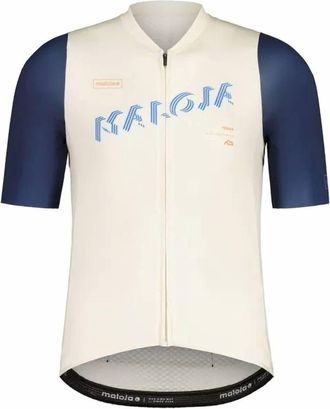 Maloja Mens Plassa 1/2 Roadbike Jersey In Shaded White Multi