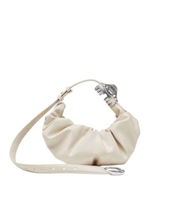 Diesel Grab-D Small Medium White Hobo Bag