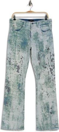 Purple Embroidered Camo Flare Jeans in Light Indigo at Nordstrom Rack, Size 29