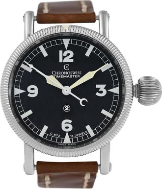 Chronoswiss Pre-owned Chronoswiss Timemaster Hand Wind Black Dial Mens Watch CH 6233