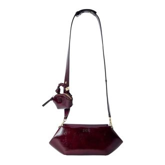 Ganni Bou East West Schoudertas - Dames - Tassen - Rood - Maat: ONE Size Zijde