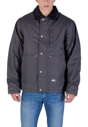 Tommy Hilfiger Mens Corduroy Collar Jacket - Grey Cotton - Size X-Large