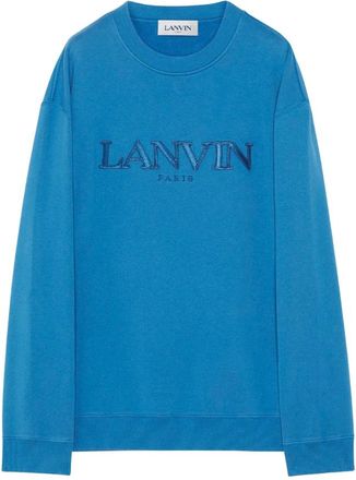 Lanvin Blauw Katoenen Oversized Sweatshirt Neptune - Heren - Sweatshirts - Blauw - XL - Katoen - Hoodies & sweatvesten