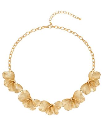Liv Oliver 18K Plated Orchid Garden Necklace