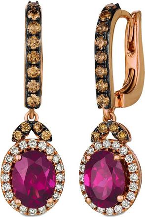 Le Vian 14K 1.39 Ct. Tw. Diamond & Rhodolite Earrings